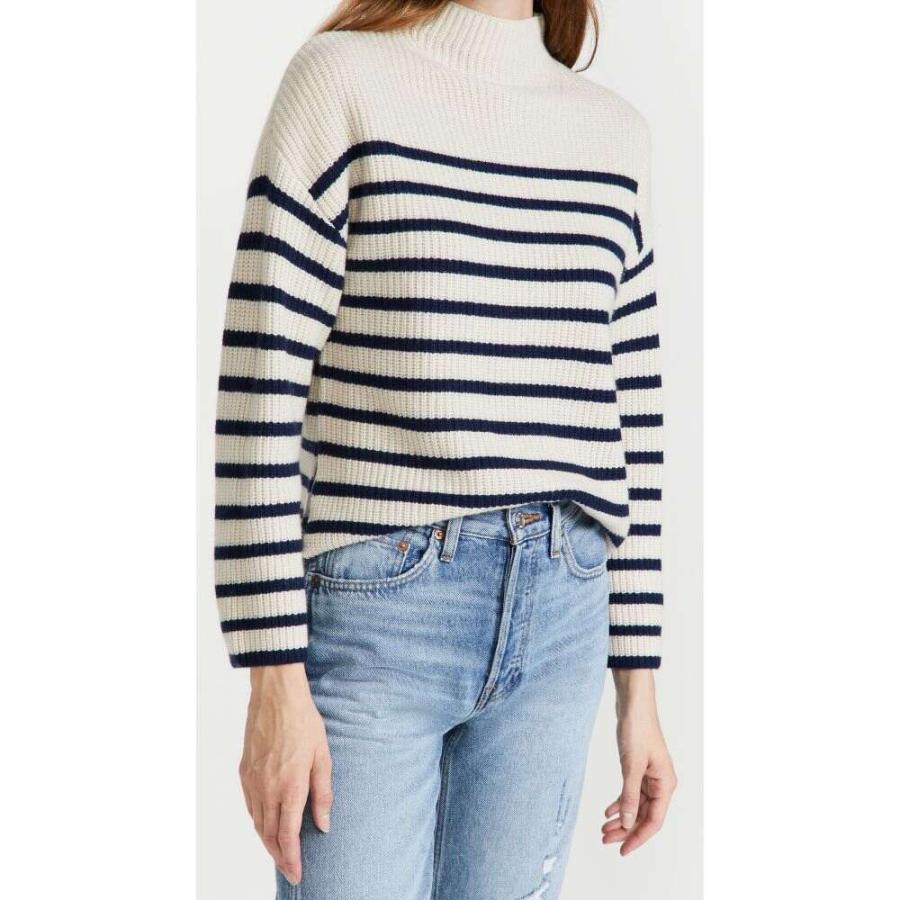 メーカー直送 Claudia トップス ニット セーター レディース Rails レイルズ トップス レディース ニット セーター レイルズ Rails Sweater Stripe Navy Cream ニット セーター Albinofoundation Org