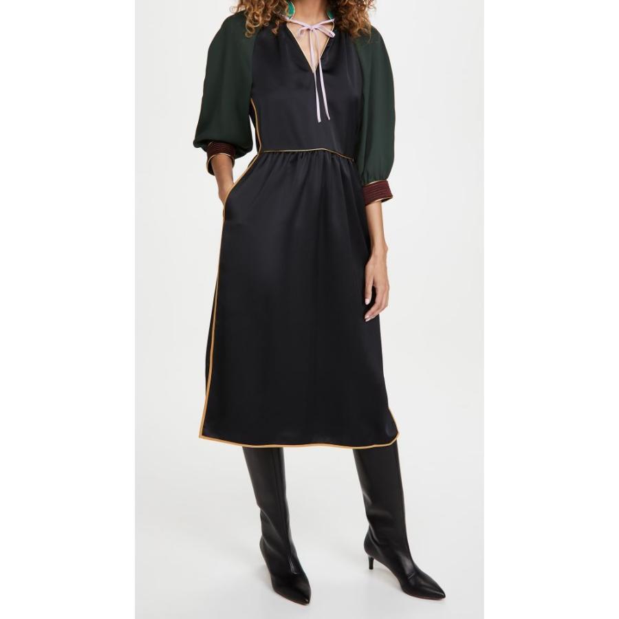 超目玉 期間限定 トリー バーチ Tory Burch レディース ワンピース ワンピース ドレス Tie Neck Trapunto Dress Black 新作 Gestion Etechnologies Shop