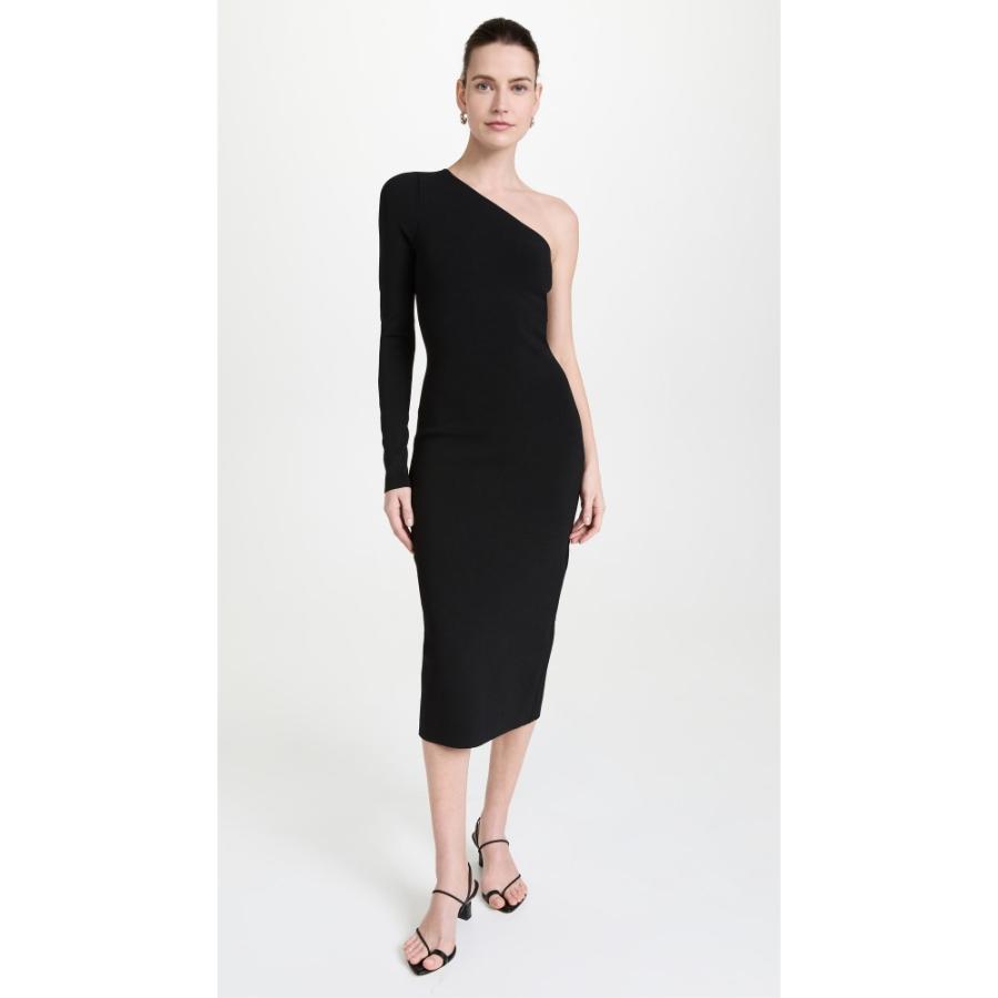 ヴィクトリア ベッカム Victoria Beckham レディース ワンピース ワンピース ドレス One Shoulder Midi Dress Black Oldscull Com