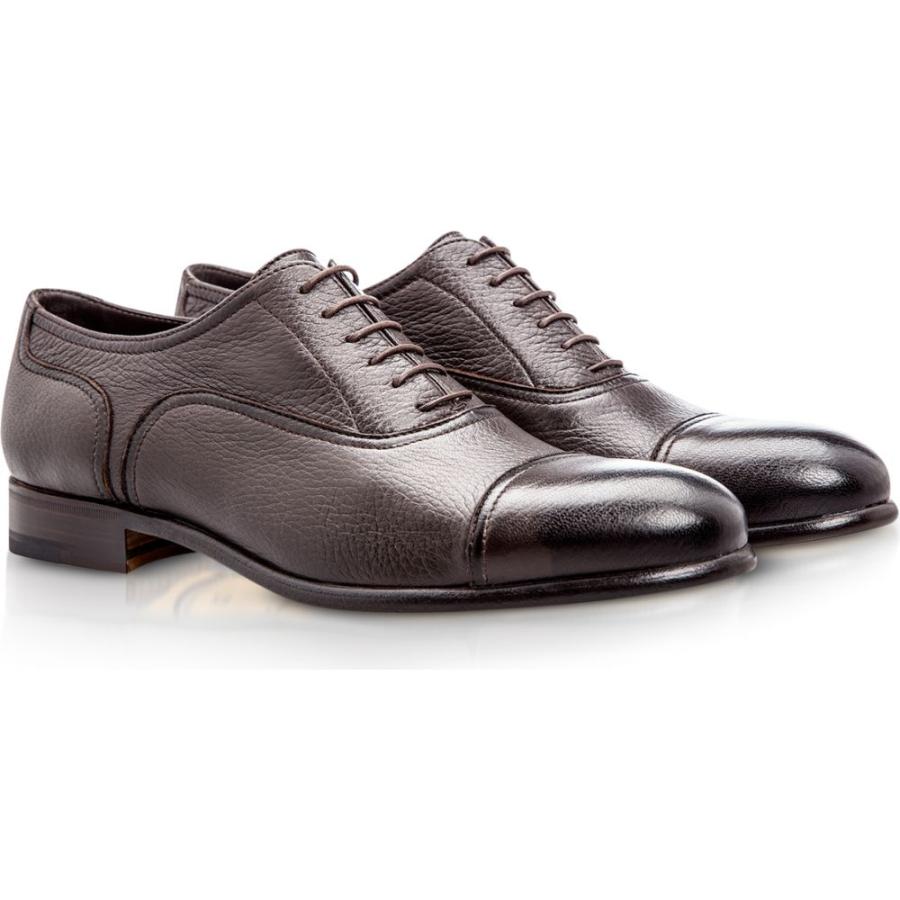 超人気の モレスキー Moreschi メンズ 革靴 ビジネスシューズ シューズ 靴 Nice Dark Brown Deerskin Oxford Shoes Brown 気質アップ Atempletonphoto Com