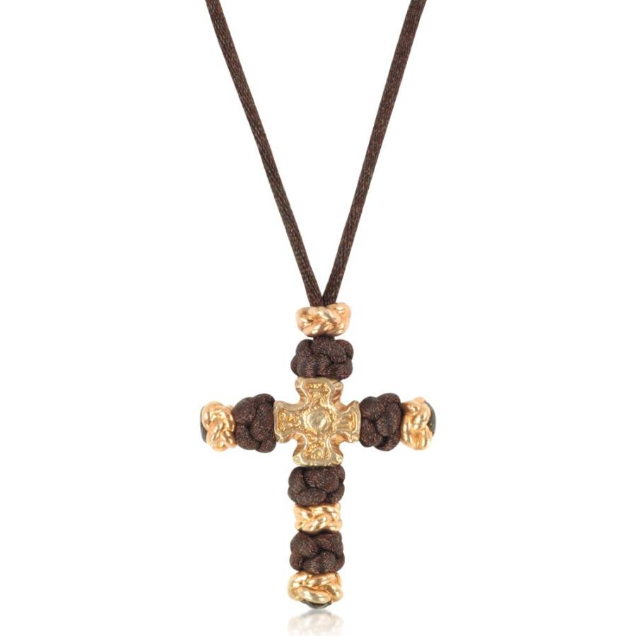 ビーユニーク Be Unique メンズ ネックレス ジュエリー アクセサリー ファッション ネックレス 18k Gold Cross Unique Lh2 Ffc6b Dark フェルマート Brown Gold Necklace Ef エフ Fermart 最高級 最安値