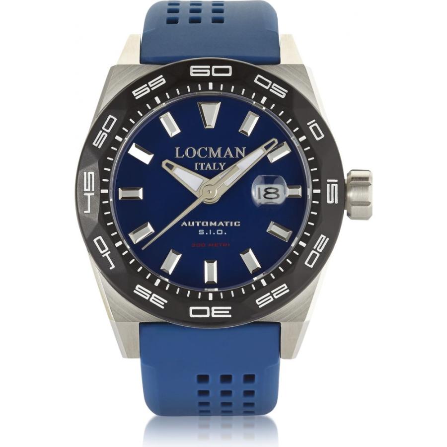 通販 腕時計 メンズ Locman ロックマン 自動巻き Blue Watch Silicone and Titanium Steel