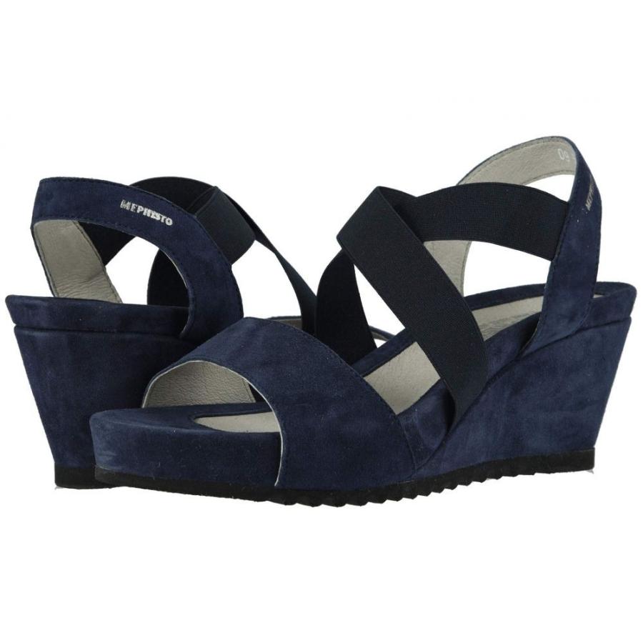 リアル メフィスト Mephisto レディース サンダル・ミュール シューズ・靴 Giuliana Indigo Velcalf Premium, fuzzy 2fe784e0