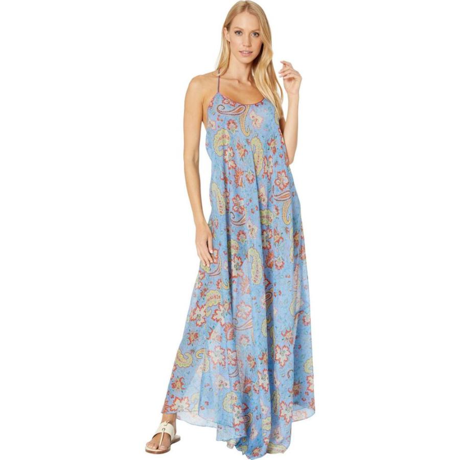 楽天ランキング1位 エトロ Etro レディース ビーチウェア ワンピース ドレス 水着 ビーチウェア Cross Back Strappy Long Cover Up Dress Blue 限定価格セール Hvo Or Tz