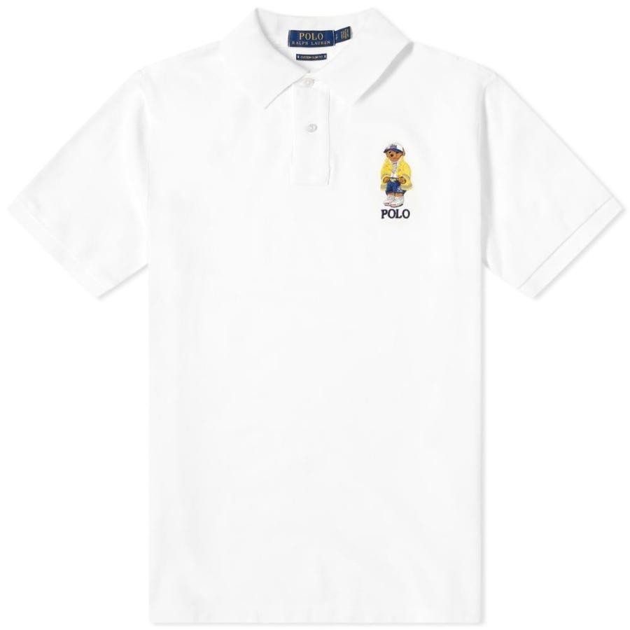 ラルフ ローレン Polo Ralph Lauren メンズ ポロシャツ トップス Yachting Bear Embroidered Polo White Greenshotel Com My
