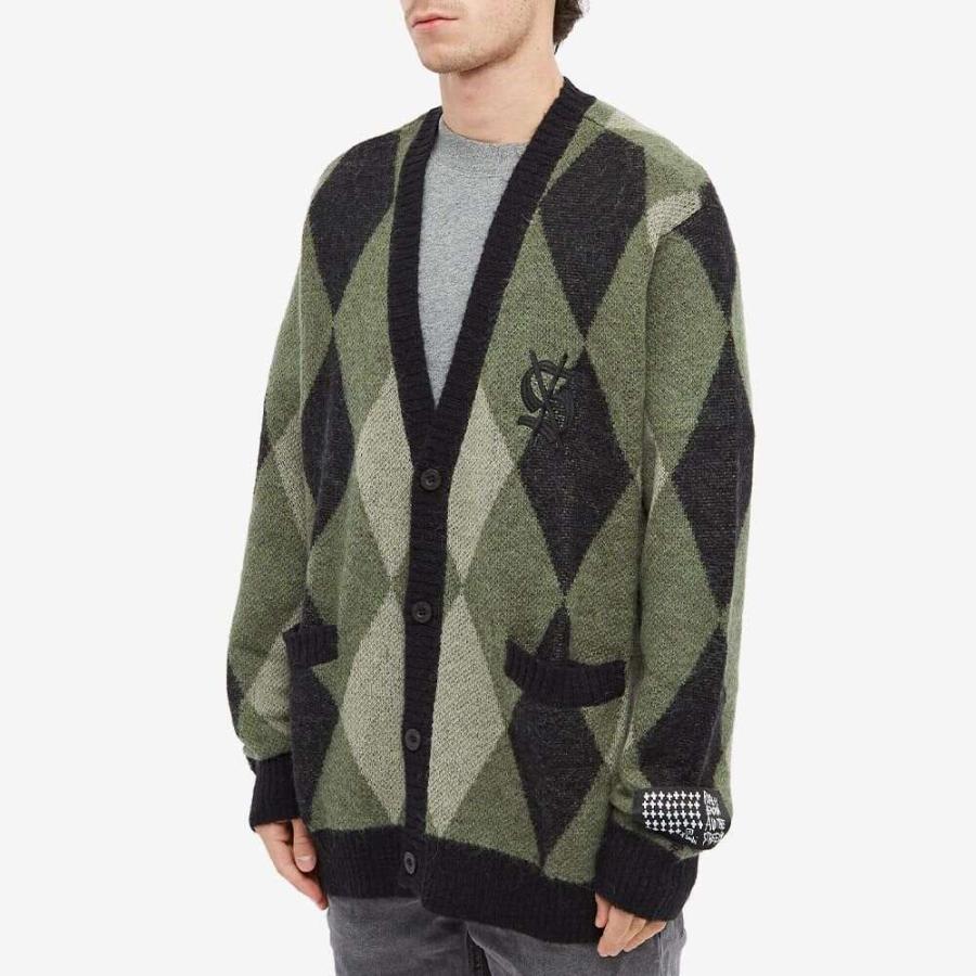 スビ Ksubi メンズ カーディガン トップス Old Dollar Argyle Cardigan スビ Ksubi メンズ カーディガン トップス Old Dollar Argyle Cardigan