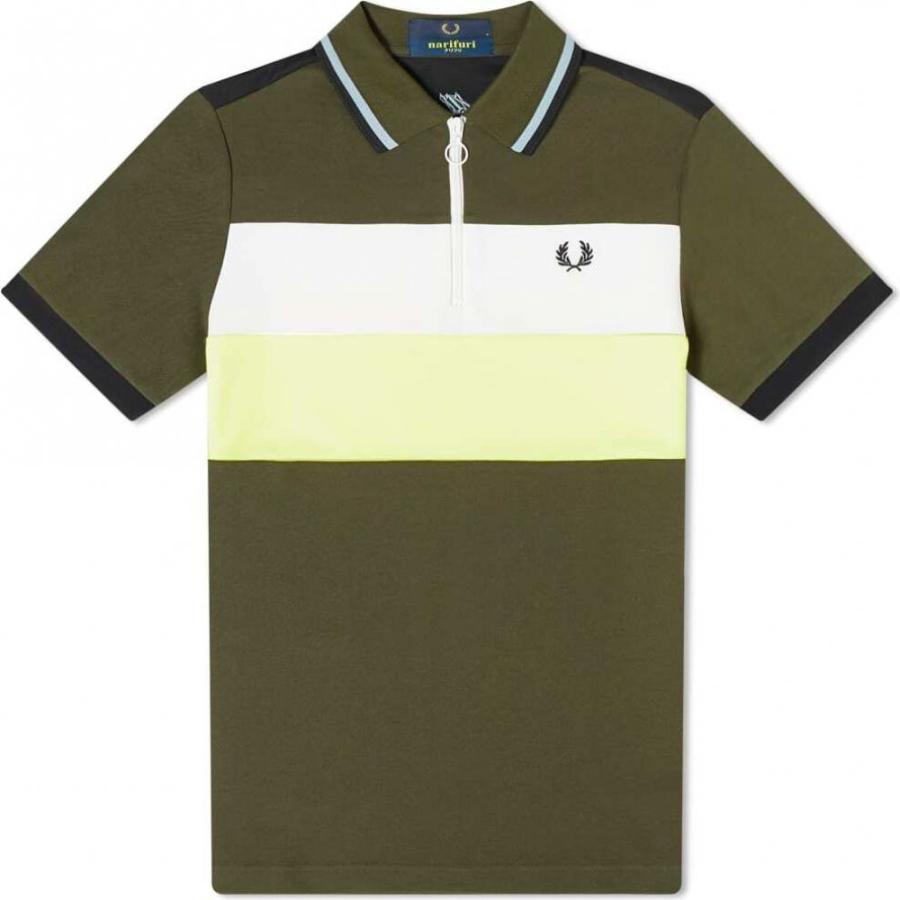 当店人気 送料無料 フレッドペリー Fred Perry Authentic メンズ ポロシャツ トップス Fred Perry X Narifuri Panelled Polo Dark Fern 偉大な Skylanceronline Com