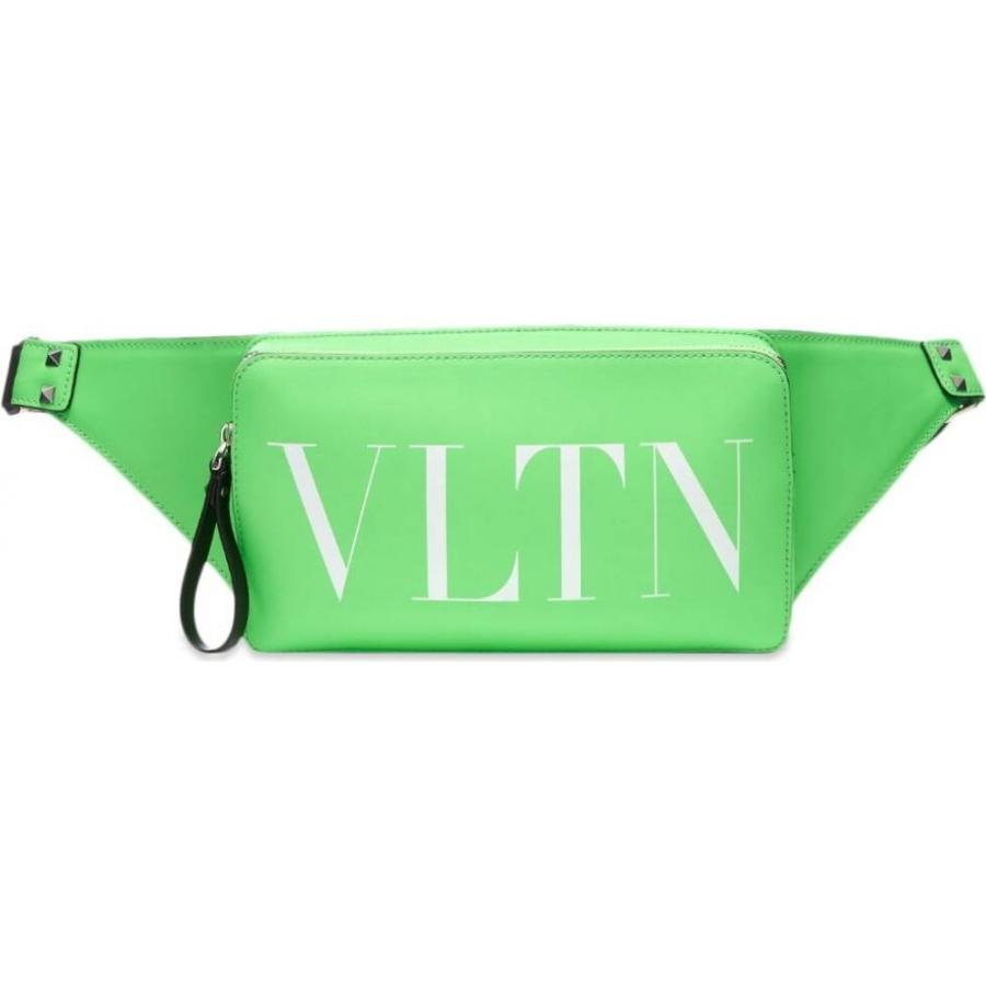 ヴァレンティノ Valentino メンズ Vltn ボディバッグ ウエストポーチ Green White バッグ Fluo Vltn Bag Bag Leather