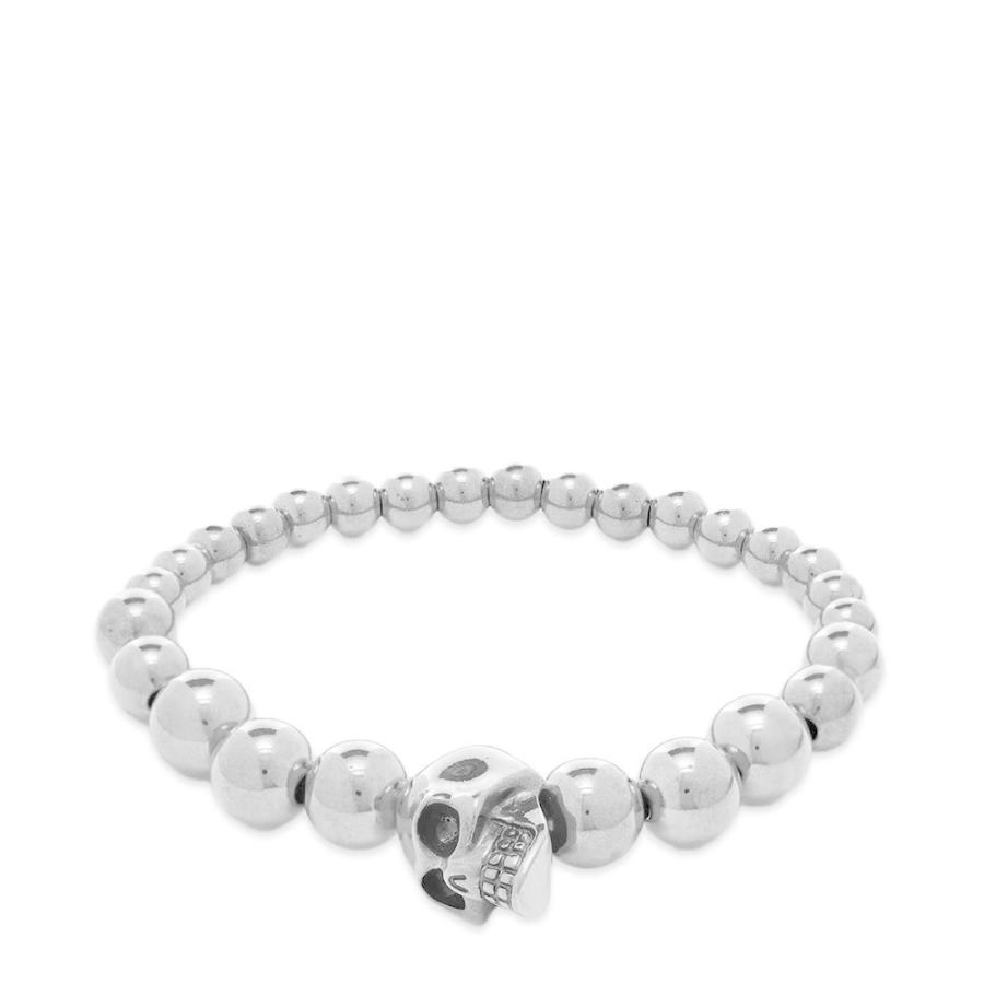 100 本物保証 アレキサンダー マックイーン Alexander Mcqueen メンズ ブレスレット ジュエリー アクセサリー Skull Ball Bracelet Silver 日本産 Www Artech Mi It