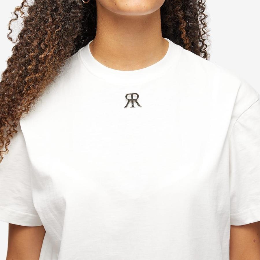 正規通販 Rokh ロック Tシャツ レディース トップス ロック Rokh レディース Tシャツ トップス Metal Emblem Tee White トップス