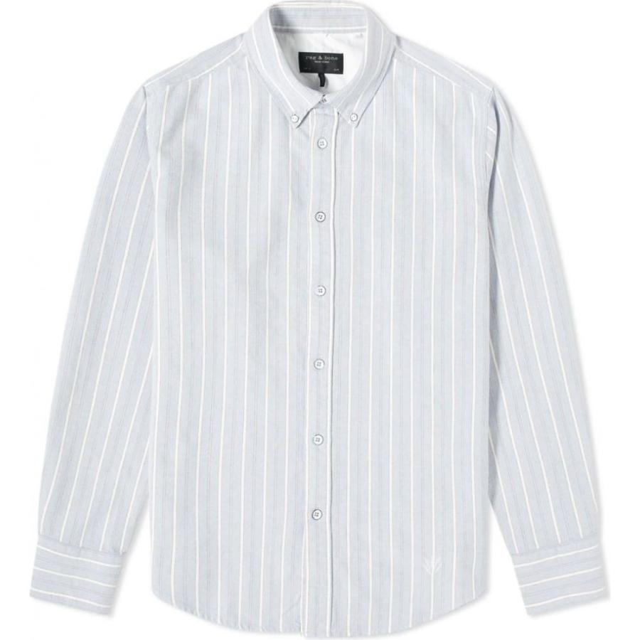 春夏新色 ラグ ボーン Rag Bone メンズ シャツ ワイシャツ トップス Button Down Tomlin Oxford Shirt Blue Stripe 日本産 Dev Bioalternativa Pt
