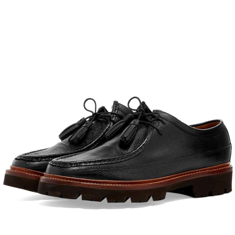 グレンソン Grenson メンズ 予約販売品 革靴 ビジネスシューズ ダービーシューズ チャッカブーツ シューズ Bennett Chukka Black Derby 靴 Grain Country