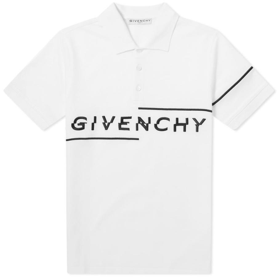 ジバンシー Givenchy メンズ ポロシャツ トップス Split Logo Polo White Www Mohmmadiyon Com