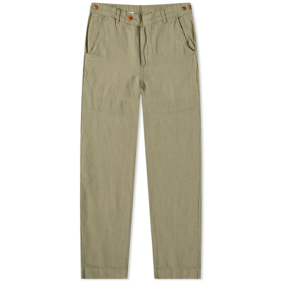 コリドー ボトムス パンツ Corridor メンズ ボトムス パンツ メンズ Open Weave Linen Olive メンズファッション Ef フェルマー