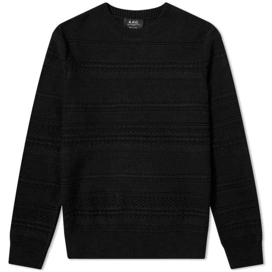 Sc Ff4f1edf80 フェルマート Crew メンズ ファッション トップス Ef Knit Black Knit Crew アーペーセー ニット セーター A P C Cable Fermart エフ Nicolas