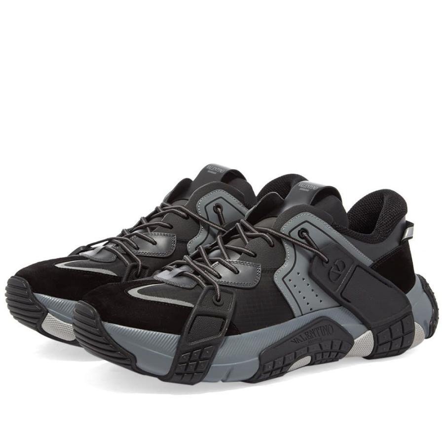 ヴァレンティノ Valentino 激安セール メンズ スニーカー シューズ Black Sneaker Vltn 靴 Wood