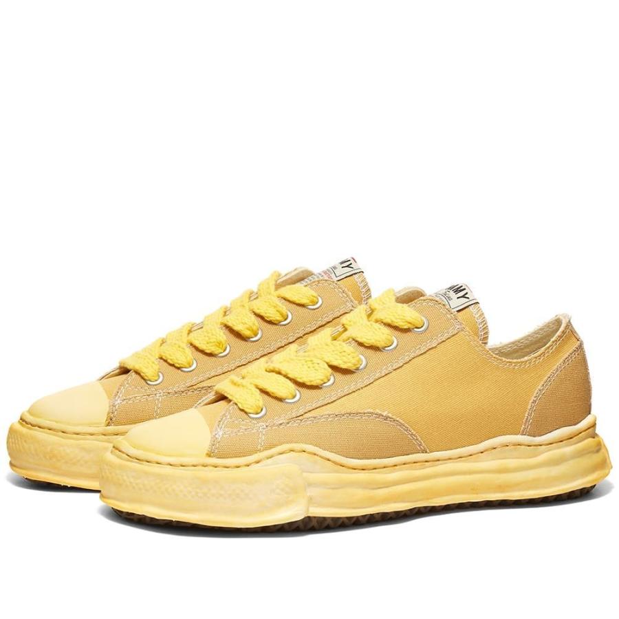最高品質の ミハラ ヤスヒロ Maison MIHARA YASUHIRO メンズ スニーカー ローカット シューズ・靴 Peterson Low Spray-Dyed Original Sole Canvas Sneaker Yellow スニーカー