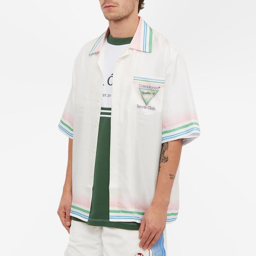 新品 Casablanca Jolie Shirt M コットン リネン 半袖 新品 Casablanca Jolie Shirt M コットン リネン 半袖
