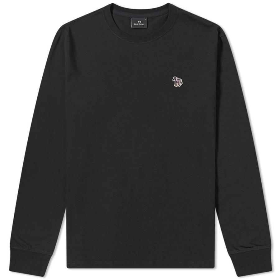 ポールスミス Paul 日本 Smith メンズ 長袖tシャツ ロゴtシャツ トップス Sleeve Zebra Long Logo Tee Black