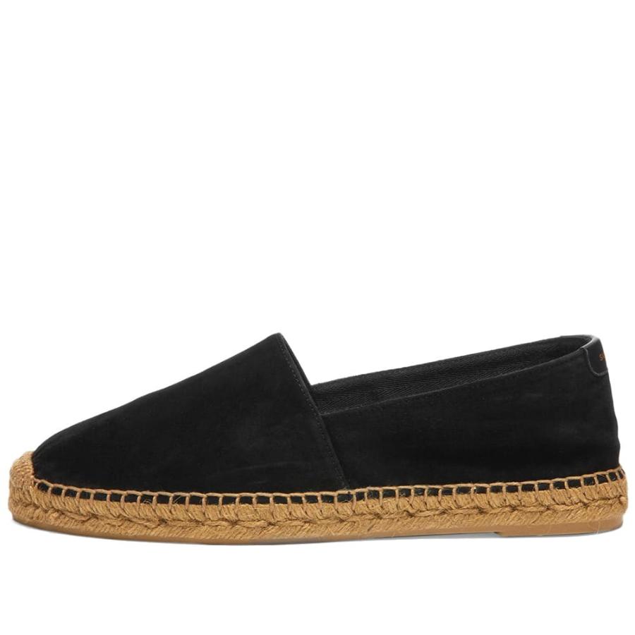 18 Off イヴ メンズ エスパドリーユ サンローラン イヴ Laurent Saint サンローラン Black Espadrille Suede Classic シューズ 靴 エスパドリーユ メンズ Laurent Saint シューズ