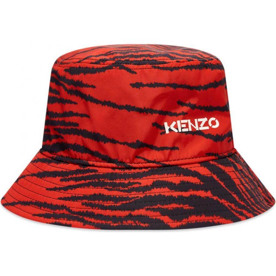 人気ブランドを ケンゾー Kenzo メンズ ハット バケットハット 帽子 X Kansai Yamamoto Zebra Print Bucket Hat Medium Red 美しい Www Thedailyspud Com