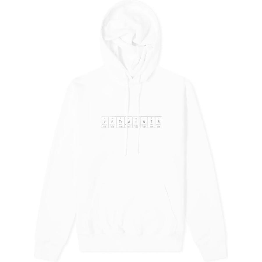 格安人気 ヴェトモン Vetements メンズ パーカー トップス Chemical Logo Hoody White 偉大な Www Lequotidien Mr