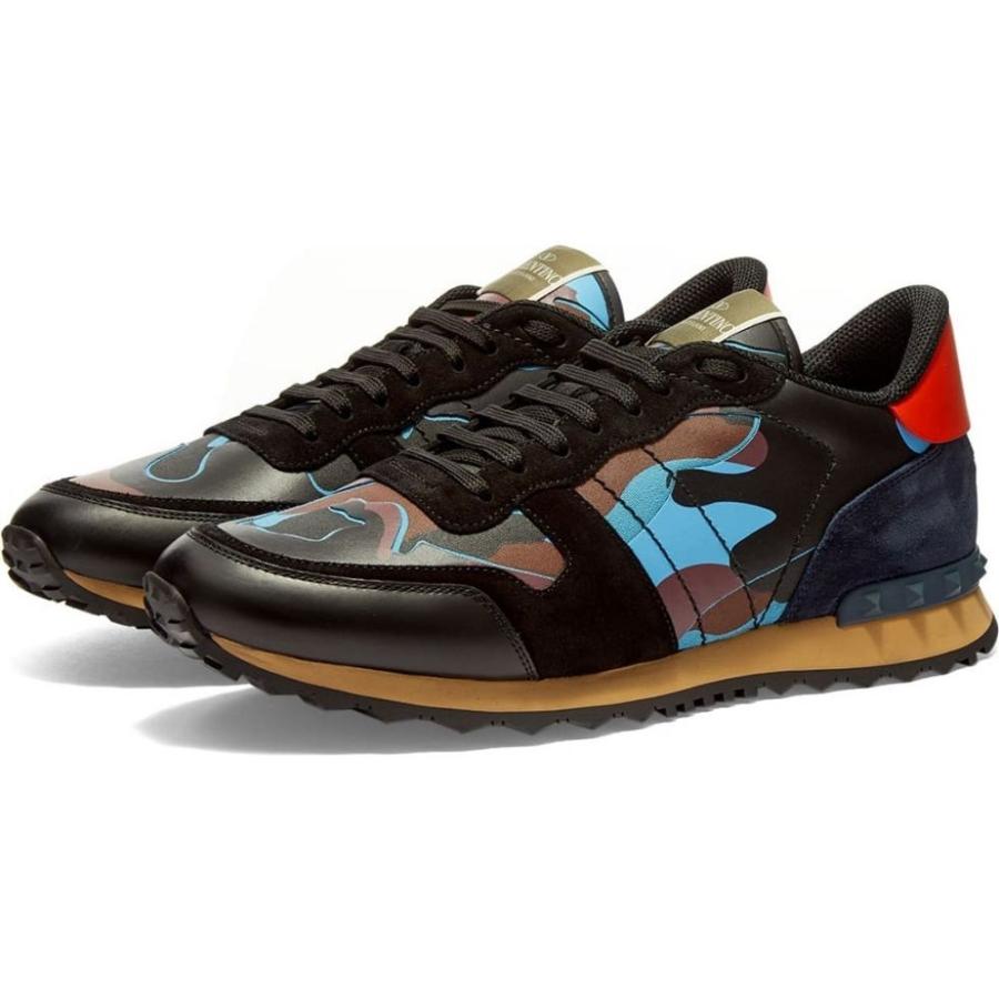 ヴァレンティノ Valentino メンズ スニーカー シューズ 靴 Rockrunner Sneaker Blue Black Camo Cybalinksolutions Com