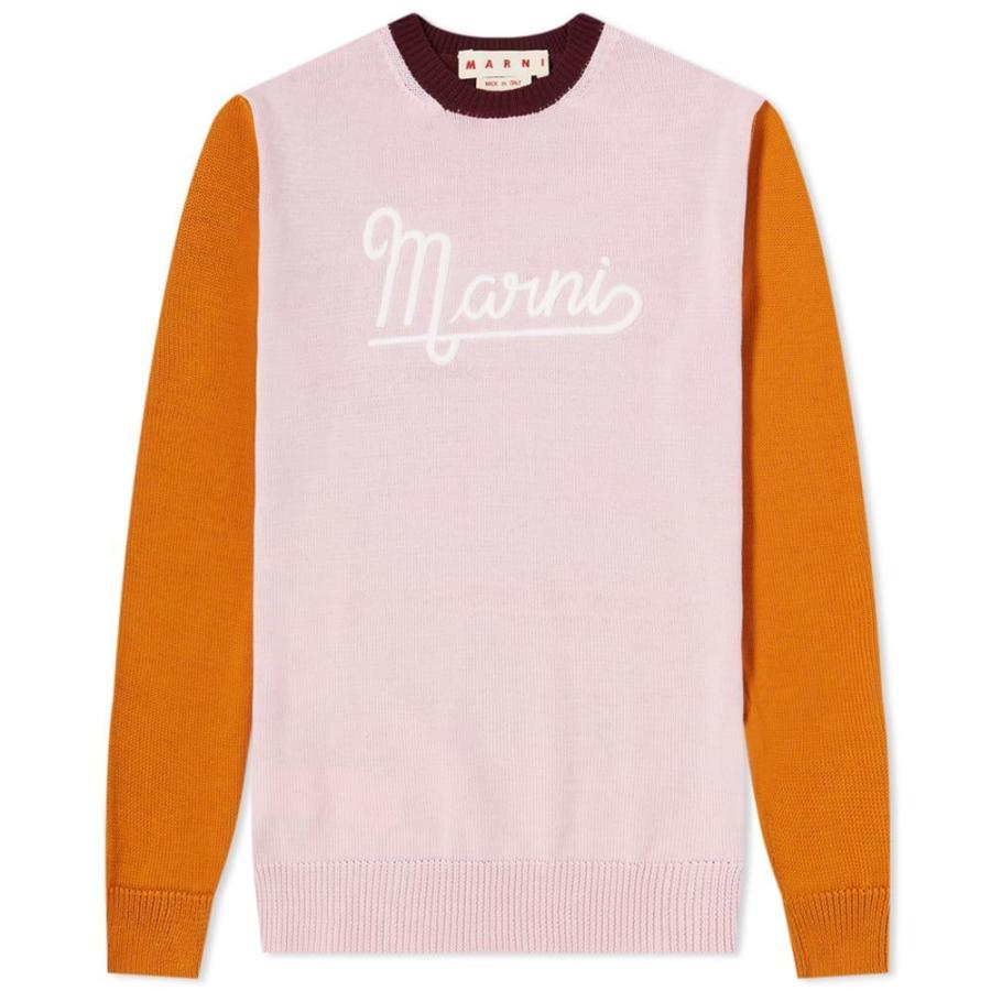 人気商品の マルニ Marni Pink Light Jumper Knitted Sleeve Contrast トップス ニット・セーター レディース 長袖