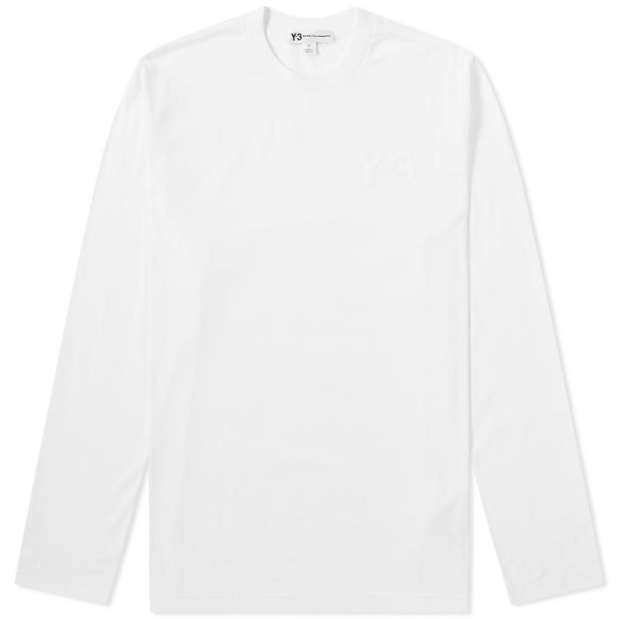 ワイスリー Y 3 メンズ 長袖tシャツ ロゴtシャツ New トップス Tee Sleeve Logo Long White Chest