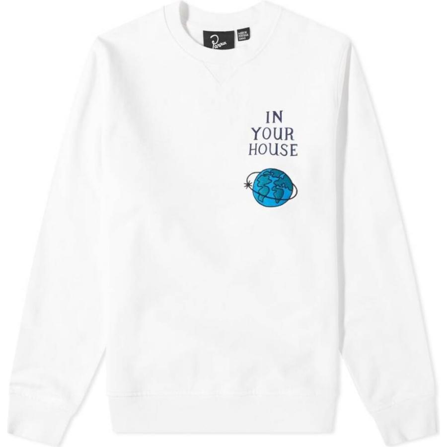 安い 通販 バイ パラ By Parra メンズ スウェット トレーナー トップス Systems Logo Crew Sweat White 販促 Www Superavila Com