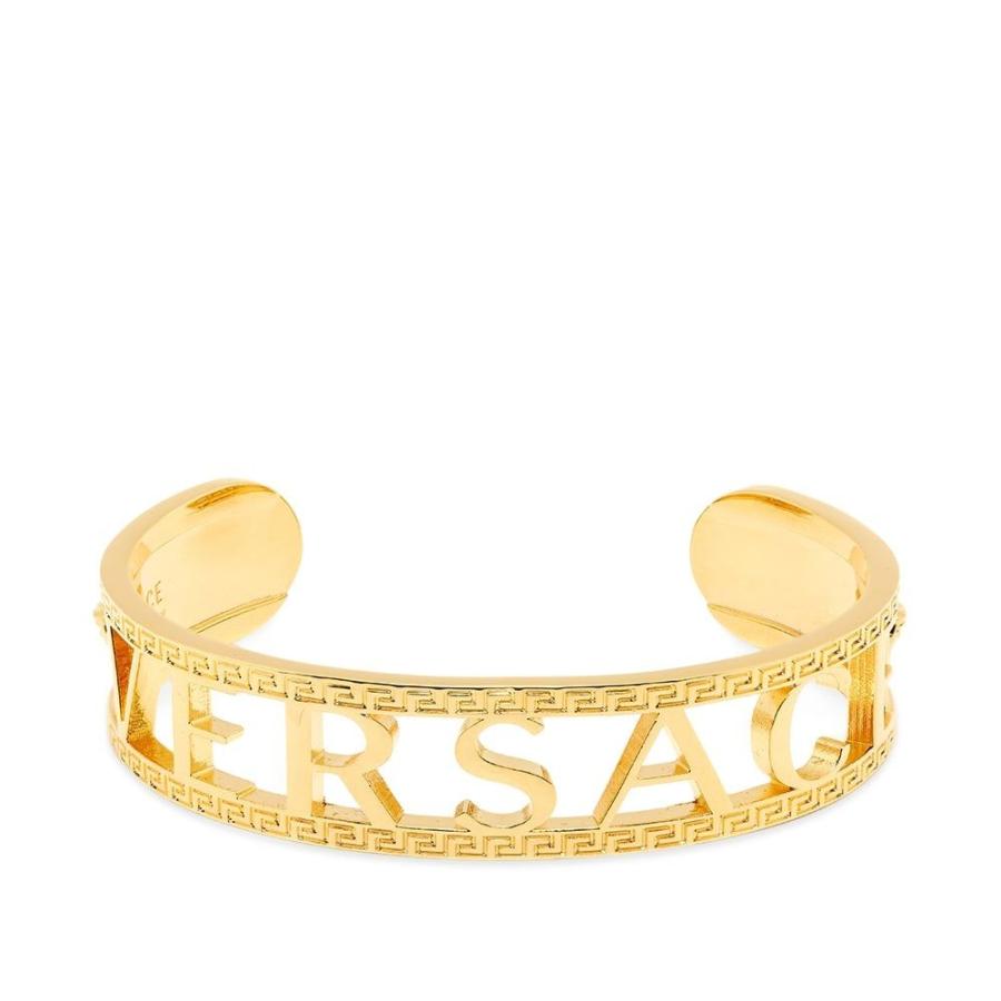 高級ブランド ヴェルサーチ Versace メンズ ブレスレット ジュエリー アクセサリー ブレスレット Logo ヴェルサーチ Gold Cuff Bracelet Gold 最も完璧な Ce92b3e1 Studio J Co