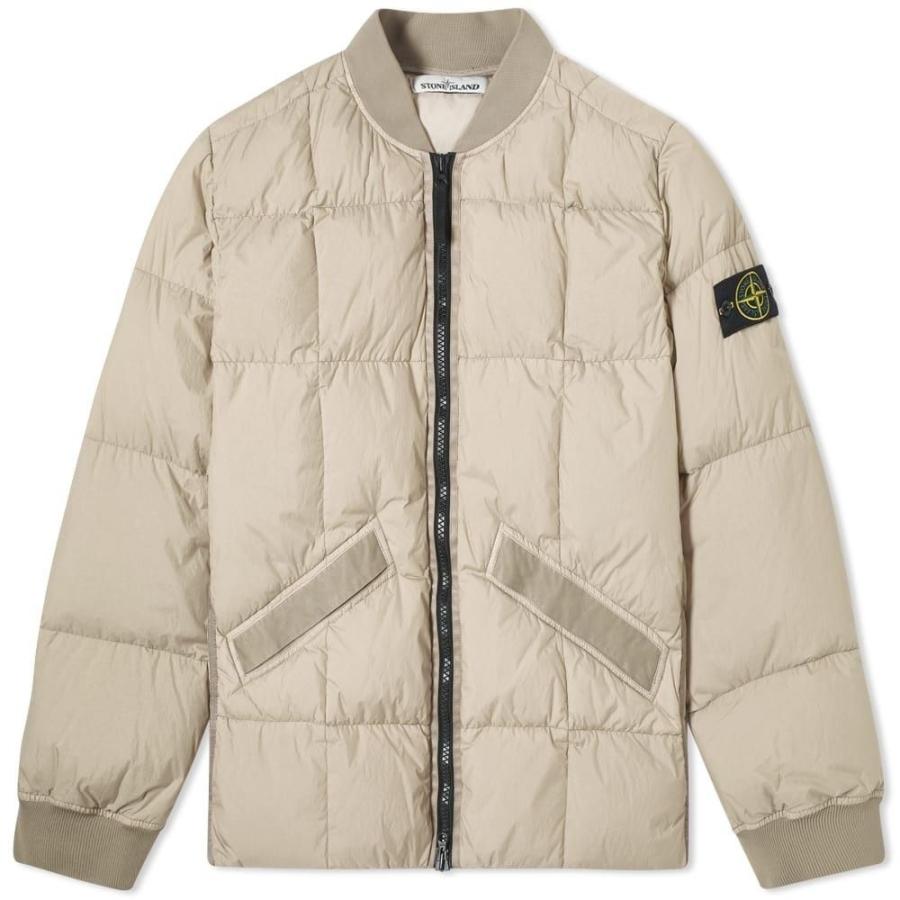ストーンアイランド Stone Island メンズ ダウン 中綿ジャケット ミリタリージャケット アウター Crinkle Reps Down Bomber Jacket Sabbia Supersport Tn