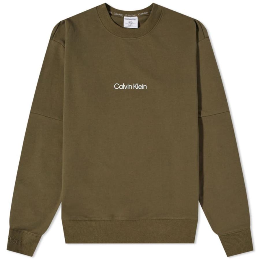 カルバンクライン トレーナー Calvin Klein メンズ Sweat スウェット トレーナー トップス Logo Sweat ファッション  Green Army エフ