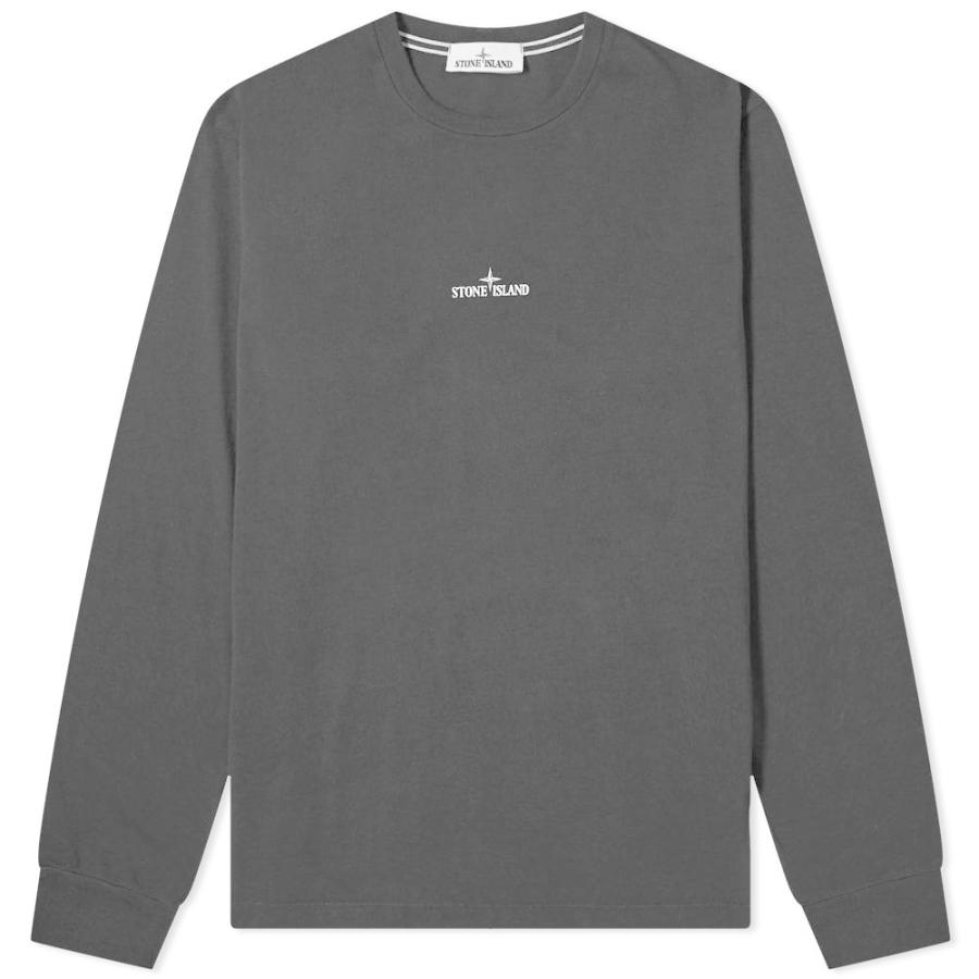 新発売の ストーンアイランド Stone Island メンズ 長袖tシャツ トップス Long Sleeve Stencil Three Print Tee Black 限定価格セール Sites Suvagrammar Com