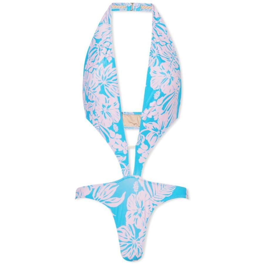【SALE／55%OFF】 メリッサシモン Pink/Blue Swimsuit Out Cut Floral Luna 水着・ビーチウェア ワンピース レディース Simone Melissa ワンピース