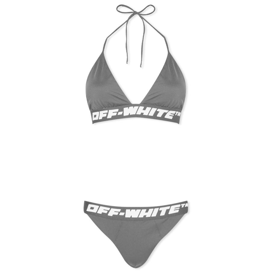 絶対一番安い 上下セット レディース Off White オフホワイト レディース 上下セット オフホワイト Off White 水着 ビーチウェア Black Bikini Band Logo 水着 Smssvg Org