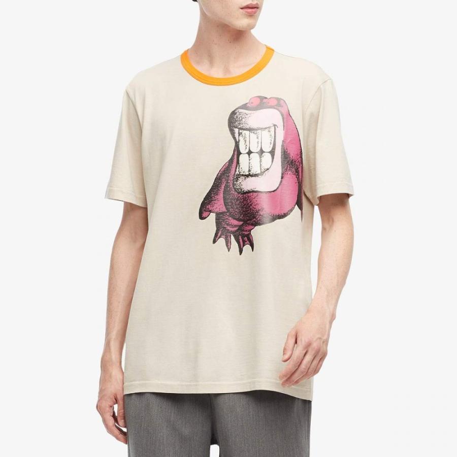 マルニ Marni メンズ Tシャツ トップス Artist Edition Monster Tee Beige Idan Online Co Il