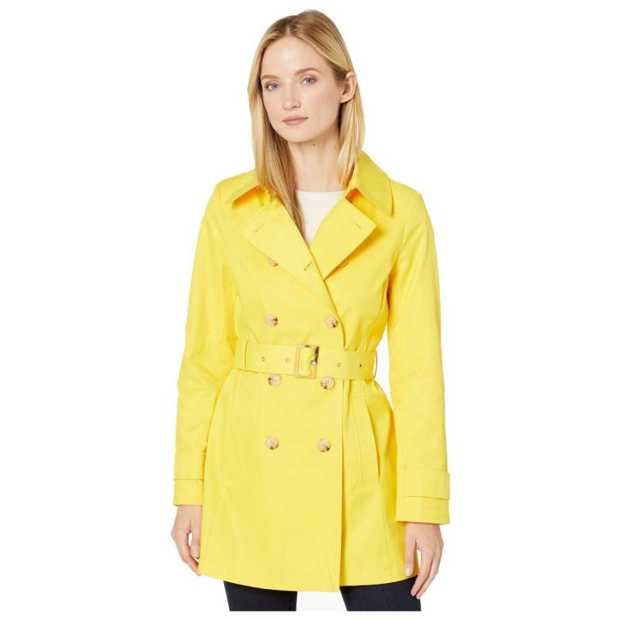 古典 ラルフ ローレン LAUREN Ralph Lauren レディース トレンチコート アウター Short Double Breasted Trench Beach Yellow, ドリーム 74c8fc45
