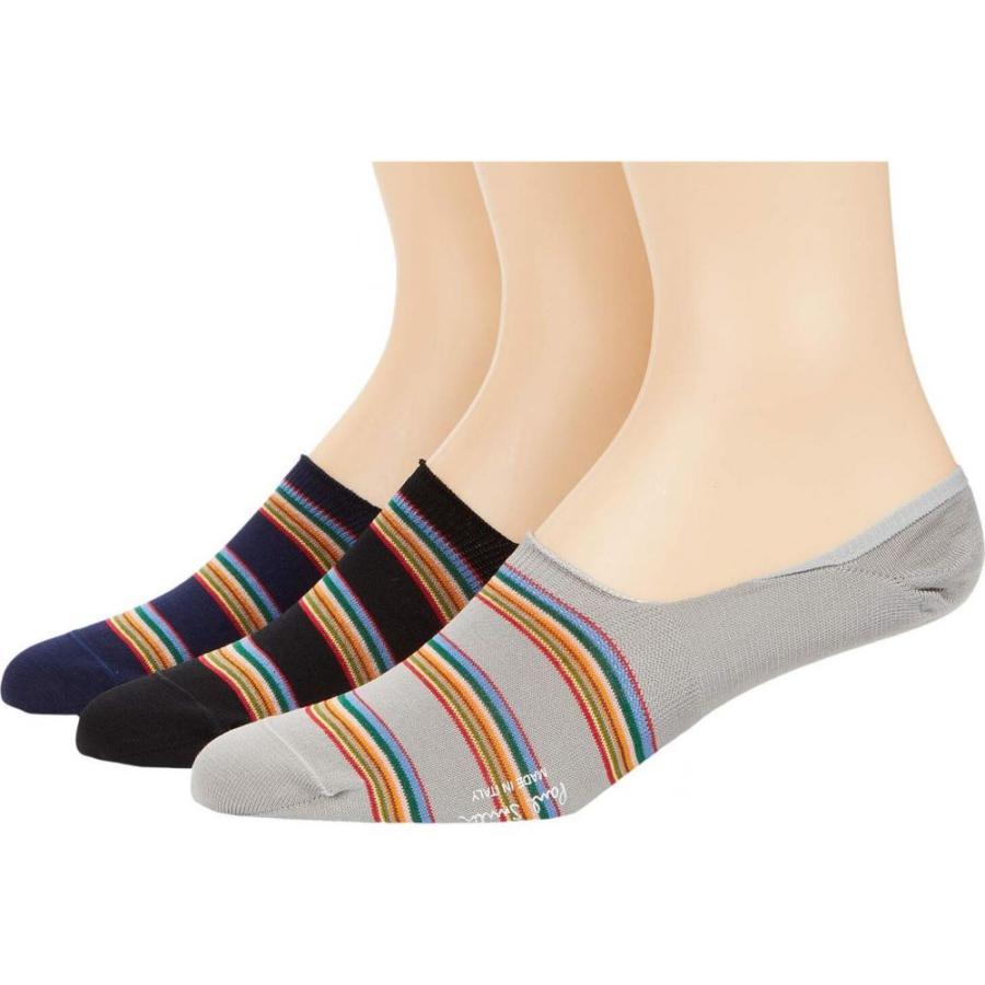 永久無料保証 ポールスミス Paul Smith メンズ ソックス 3点セット インナー 下着 3 Pack No Show Socks Black Grey Navy 緊急値下げ Deuber De
