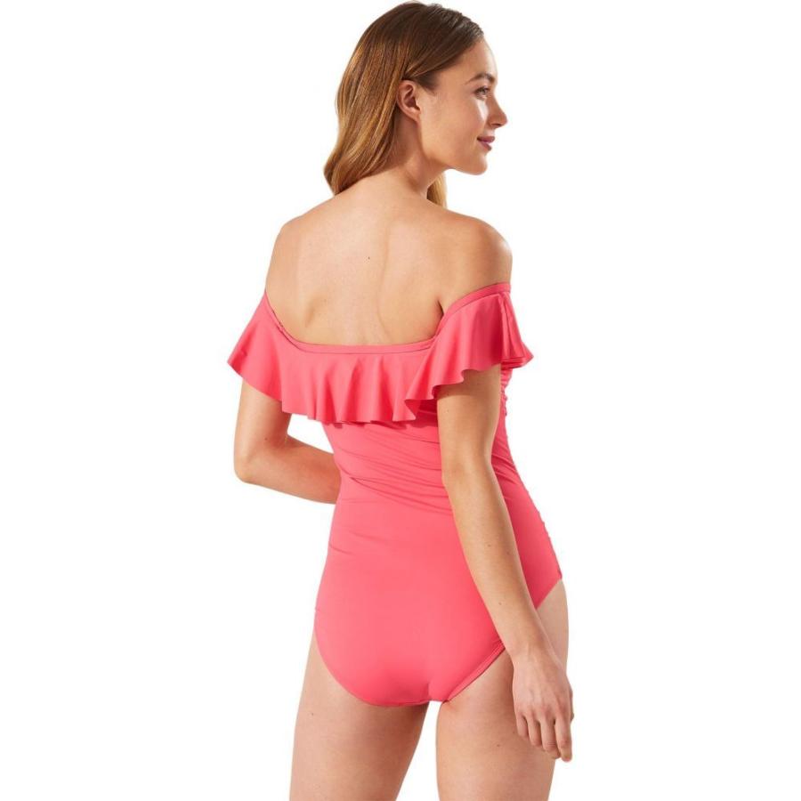 格安人気 トミー バハマ Tommy Bahama レディース ワンピース 水着 ビーチウェア Pearl Off The Shoulder One Piece Coral Coast 手数料安い Zoetalentsolutions Com