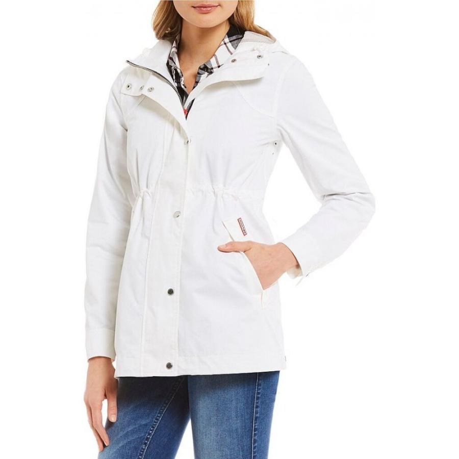 ハンター Hunter レディース レインコート アウター Original Cotton Smock Water Resistant Rain Jacket White Www Arilab Com Tr Index Php