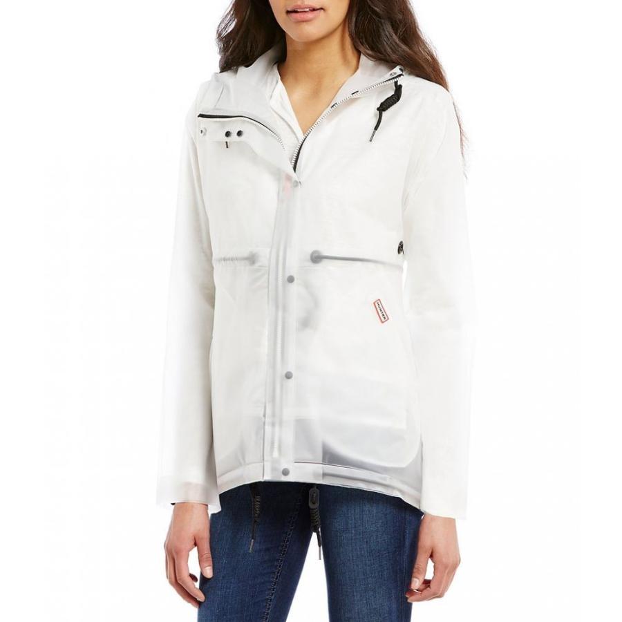 ハンター Hunter レディース レインコート アウター Original Vinyl Rain Smock White Purrworld Com