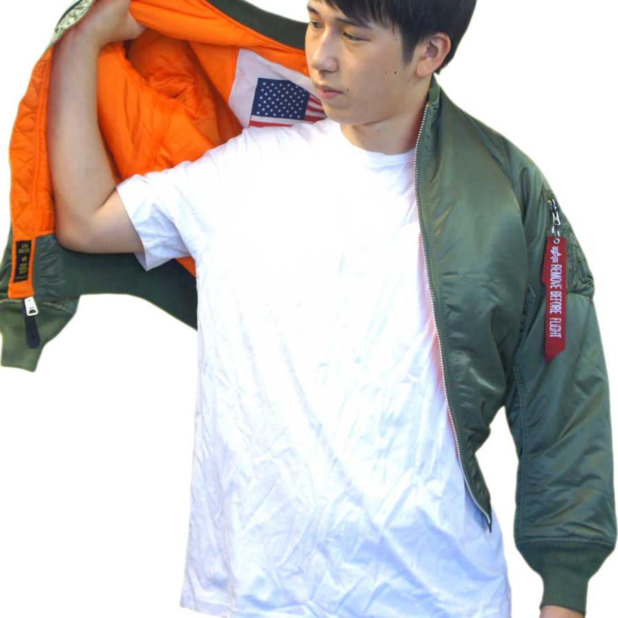 Alpha Industries 伝説ブラッド・チット USA版 ALPHA MA-1 SAGE Alpha Industries 伝説ブラッド・チット USA版 ALPHA MA-1 SAGE
