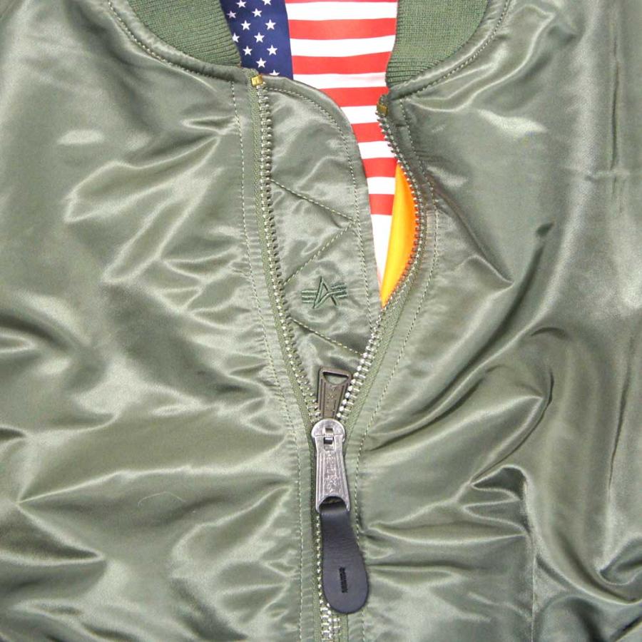 Alpha Industries 伝説ブラッド・チット USA版 ALPHA MA-1 SAGE Alpha Industries 伝説ブラッド・チット USA版 ALPHA MA-1 SAGE