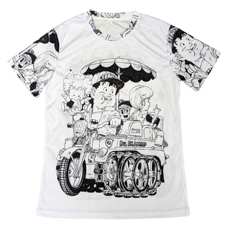 メール便送料無料 則巻一家おでかけドライブ  Dr.スランプ キャラクターTee 吸汗速乾 半袖 ジャージTシャツ｜efc｜02