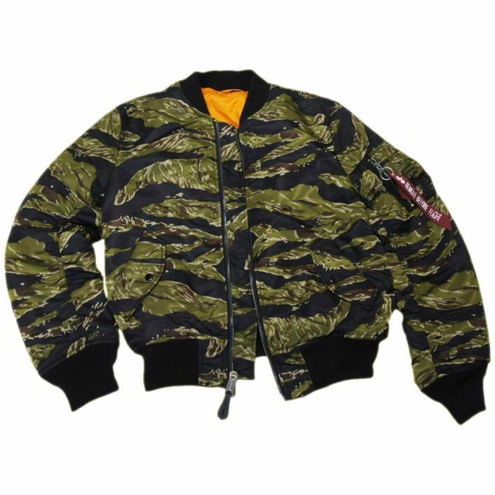 Alpha Industries 送料無料 ALPHA USA版 MA-1 迷彩復刻タイガー Alpha Industries 送料無料 ALPHA USA版 MA-1 迷彩復刻タイガー
