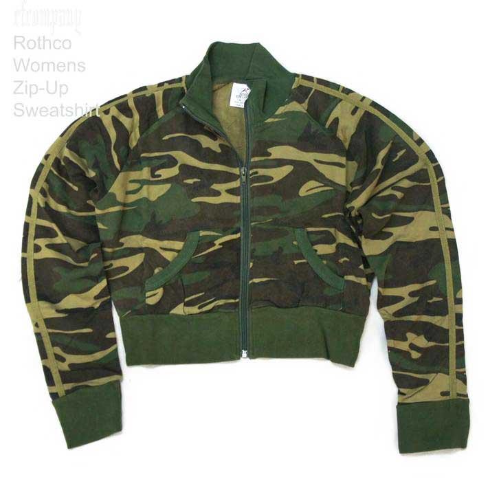 レディース ミリタリー 迷彩ジップジャケット ヴィンテージ加工　ウィメンズ　 ロスコ　スウェット　ジャージ　ダンスウエア | ROTHCO | 02