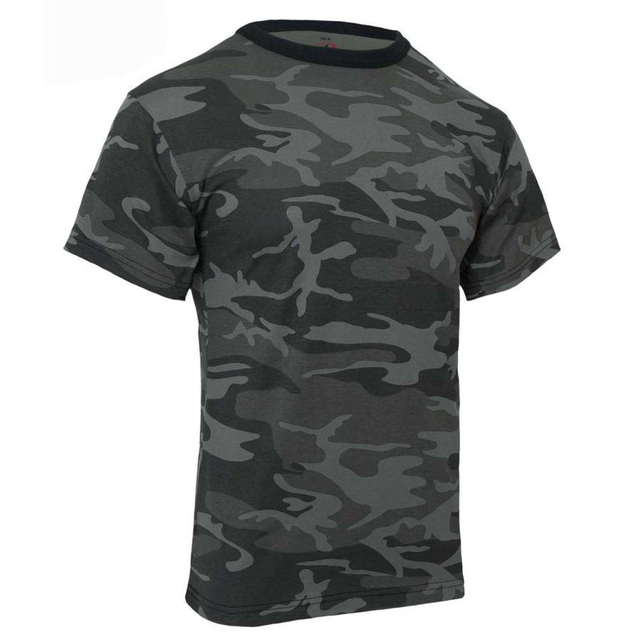 USA ミリタリーTシャツ 迷彩 ブラックカモ柄 メンズ ロスコ アメリカ直輸入 ROTHCO CAMO T-SHIRTS 米軍 レプリカ仕様 | ROTHCO | 03