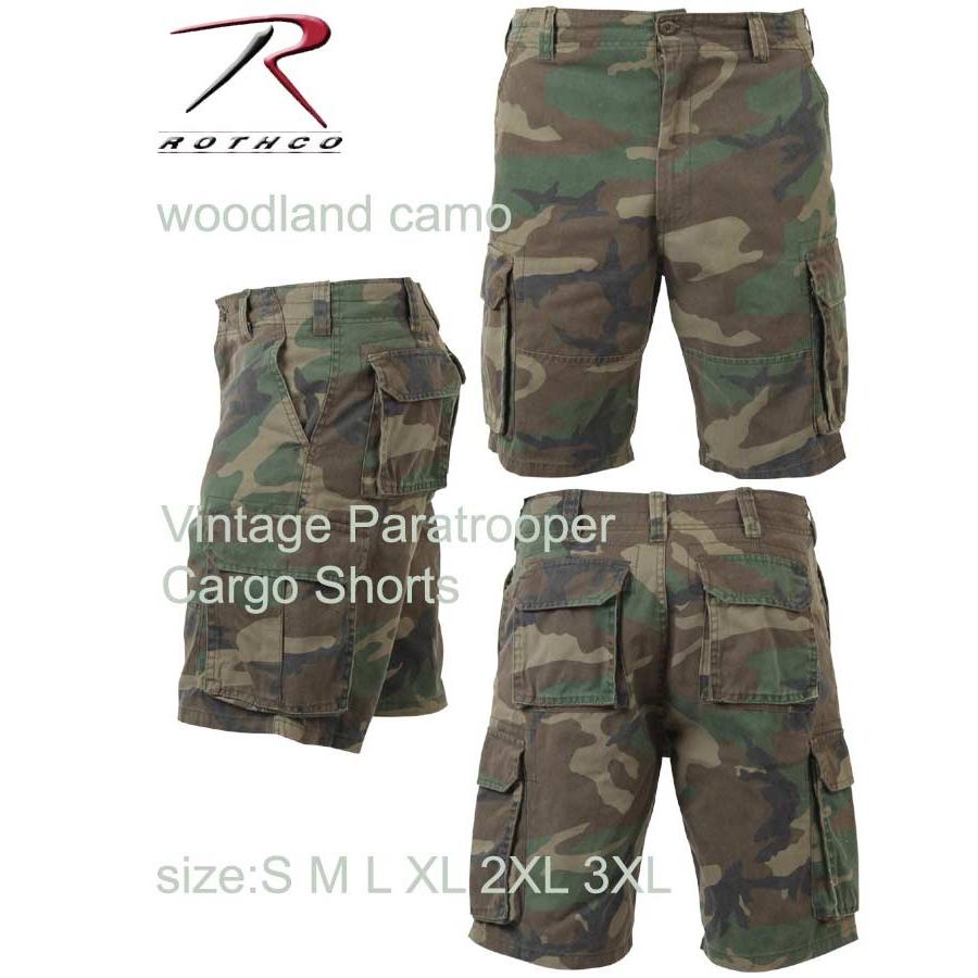 送料無料 迷彩  ミリタリー ヴィンテージ加工 カーゴショーツ ロスコ ROTHCO Vintage Camo Short 米軍レプリカ！ | ROTHCO | 02