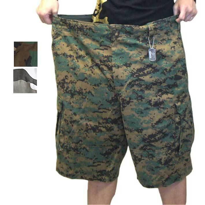 本当に大きいサイス 迷彩  ミリタリー ヴィンテージ加工 カーゴショーツ ロスコ ROTHCO Vintage Camo Short 米軍レプリカ！ | ROTHCO
